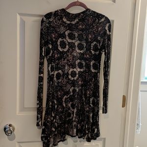 Free People Purple Floral Tunic Medium